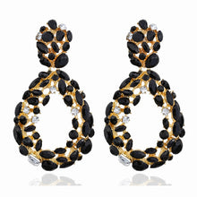 Load image into Gallery viewer, KMVEXO Pink Statement Earrings for Women Crystal AB Big Earring 2019 New Rhinestone Drop Earing Luxury Geometric Fashion Jewelry
