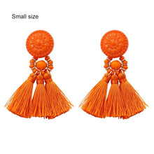 Load image into Gallery viewer, Bohemia Small Tassel Earrings for Women Green Multi-color Beads Fringe Earring Summer Earing Boucle D&#39;oreille Pendante 2019 New
