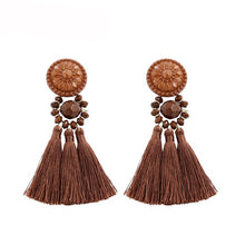 Load image into Gallery viewer, Bohemia Small Tassel Earrings for Women Green Multi-color Beads Fringe Earring Summer Earing Boucle D&#39;oreille Pendante 2019 New
