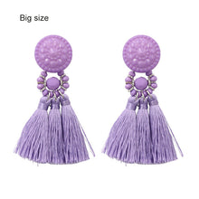 Load image into Gallery viewer, Bohemia Small Tassel Earrings for Women Green Multi-color Beads Fringe Earring Summer Earing Boucle D&#39;oreille Pendante 2019 New

