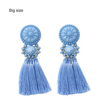 Load image into Gallery viewer, Bohemia Small Tassel Earrings for Women Green Multi-color Beads Fringe Earring Summer Earing Boucle D&#39;oreille Pendante 2019 New
