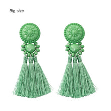 Load image into Gallery viewer, Bohemia Small Tassel Earrings for Women Green Multi-color Beads Fringe Earring Summer Earing Boucle D&#39;oreille Pendante 2019 New
