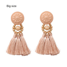 Load image into Gallery viewer, Bohemia Small Tassel Earrings for Women Green Multi-color Beads Fringe Earring Summer Earing Boucle D&#39;oreille Pendante 2019 New
