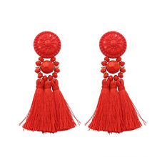 Load image into Gallery viewer, Bohemia Small Tassel Earrings for Women Green Multi-color Beads Fringe Earring Summer Earing Boucle D&#39;oreille Pendante 2019 New
